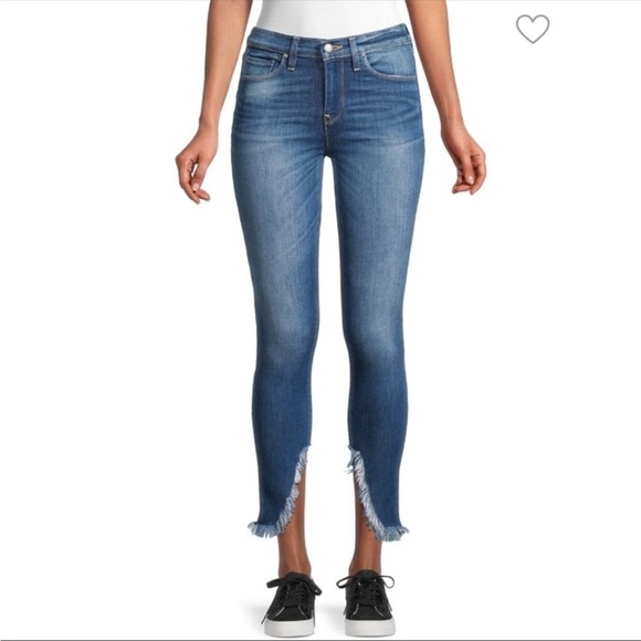 Hudson Denim Jeans Nico Super Skinny Frayed Raw Hem Size 27 x 28 - Picture 14 of 14